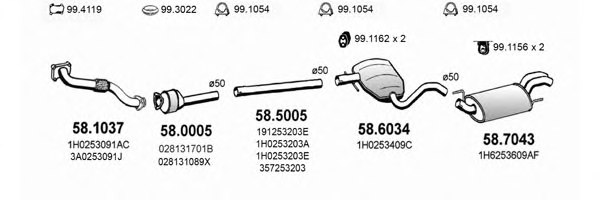 ASSO ART2554 Exhaust System